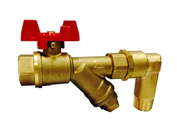 محبس كرة مع مصفي نحاسي على شكل Y  Brass Y Strainer/Ball Valve Combination