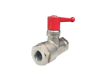 محبس كرة نحاسي مطلي بالنيكل مدمج   In-Line Ball Valves - Nickel Plated Brass Ball Valves