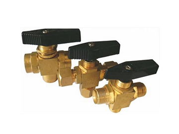 محبس كرة نحاسي ثلاثي يركب على اللوحات   3-Way Panel Mount Brass Ball Valve